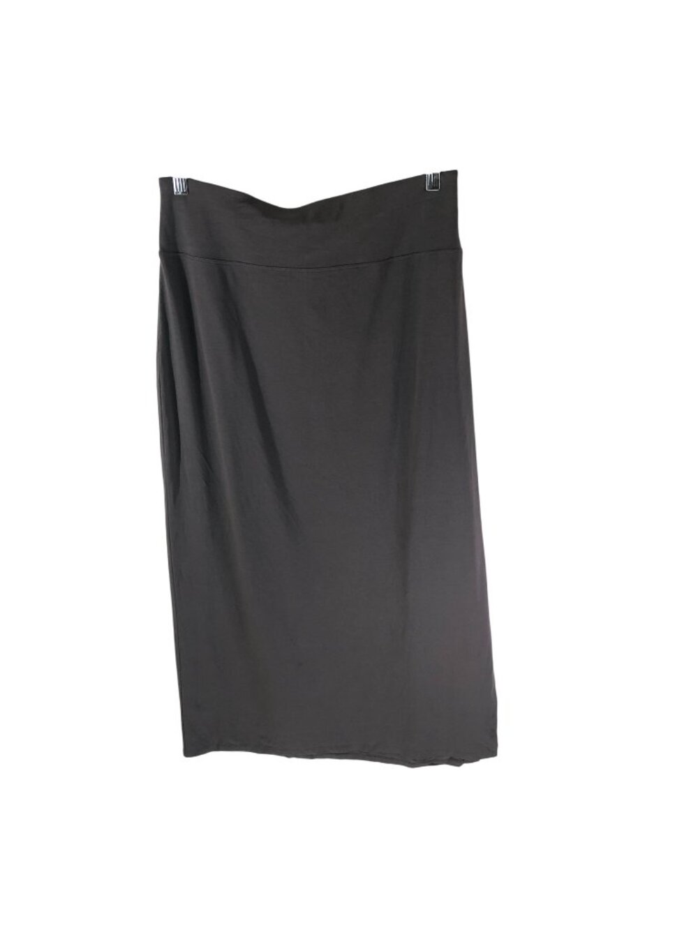 Eileen Fisher Brown Elastic Waist Pull On Maxi Skirt M Tencel Blend Stretch